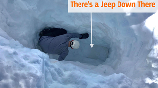 A Tesla Engineer's Jeep Ended Up Under 10 Feet of Snow for Months and It's Still There